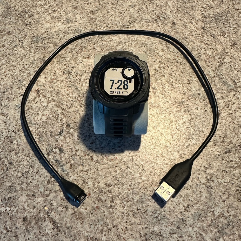 SOLD DO NOT BUY- Garmin Instinct with GPS Tracking Smartwatch with USB Cable